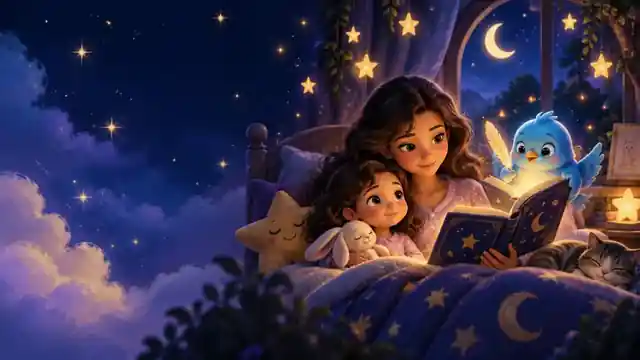 Família em um momento de leitura